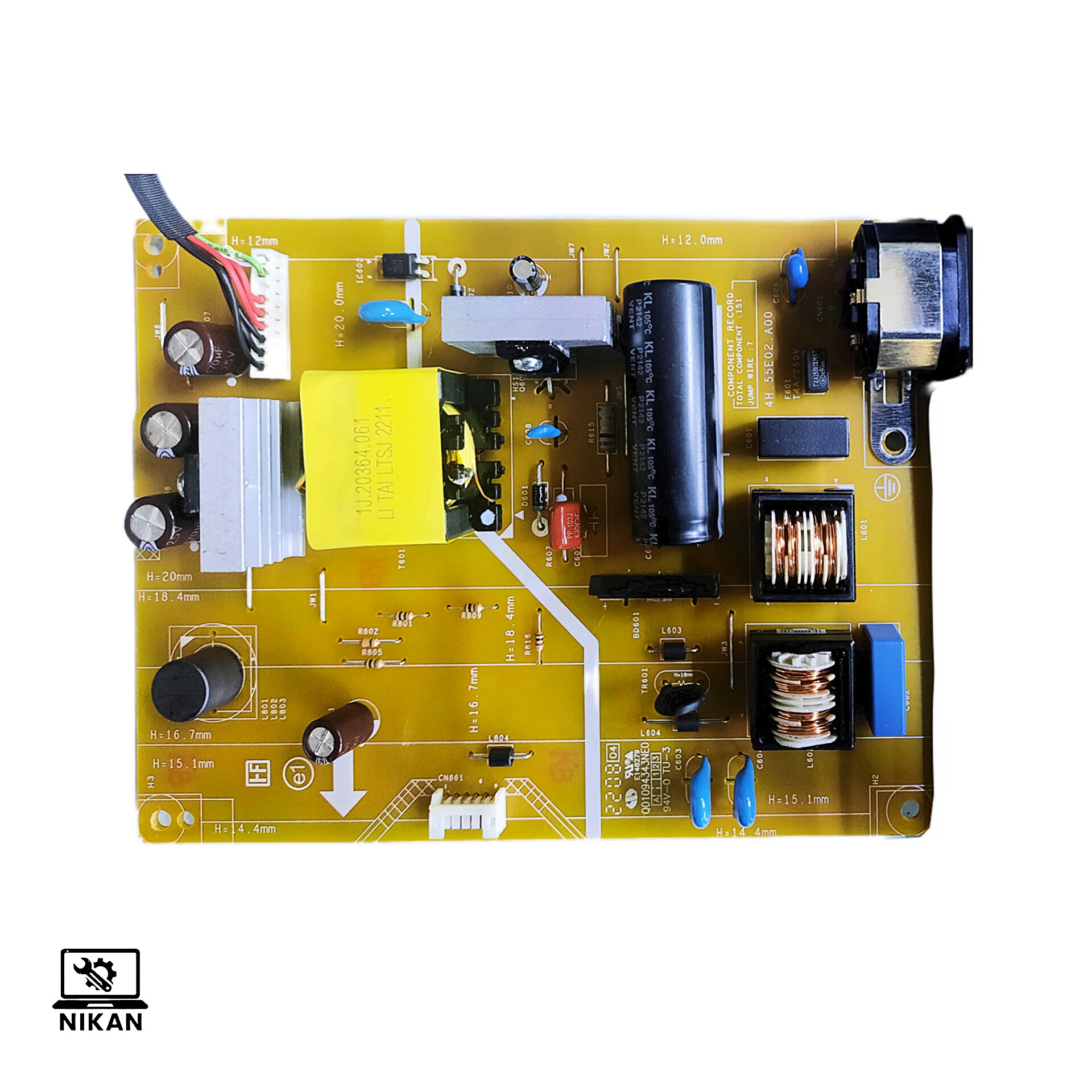 InShot_20260130_012844303 برد تغذیه ( پاور ) مانیتور DELL U2422H با پارت نامبر 4H.55E02.A00 - Image 1