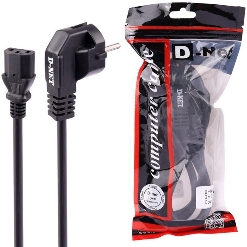 traU7nxe_jqRrZDY D-net Laptop 3Pin Power Cable 1.5m | کابل برق سه پین منبع تغذیه کامپیوتر دی-نت - Image 1